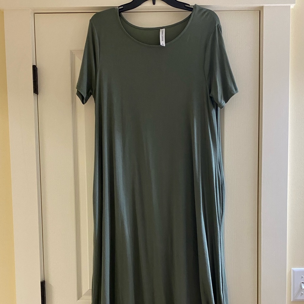 Army Green Maxi Dress